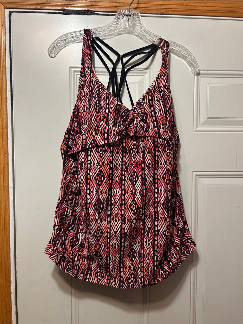 Geometric Strappy Swim Top 16W